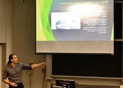 Taylor Wieczerak presenting research
