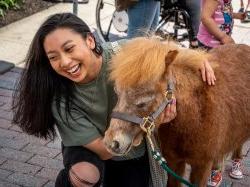 Student with a mini horse