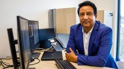 Dr. Liaquat Hossain in his office